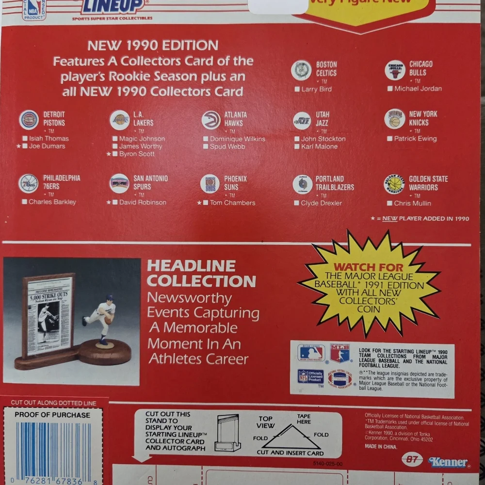 Michael Jordan Starting Lineup 1990 Kenner Figure w/ Rookie Year Card โ Sealed - Picture 6 of 11